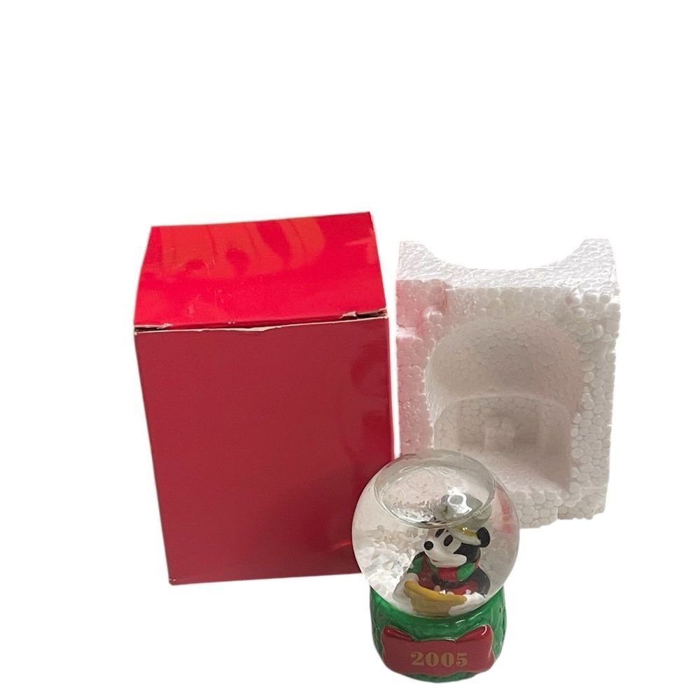 VTG 2005 Mickey Mouse Disney Mini Snow Globe JC Penney Exclusive 2.5" Christmas